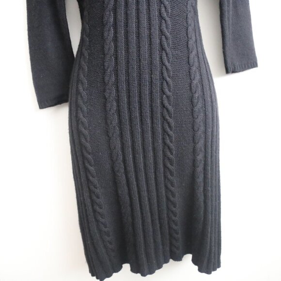 Sleeping On Snow Lancet Arch Cowl Neck Knit Sweater Dress Black Size XS - Picture 3 of 9